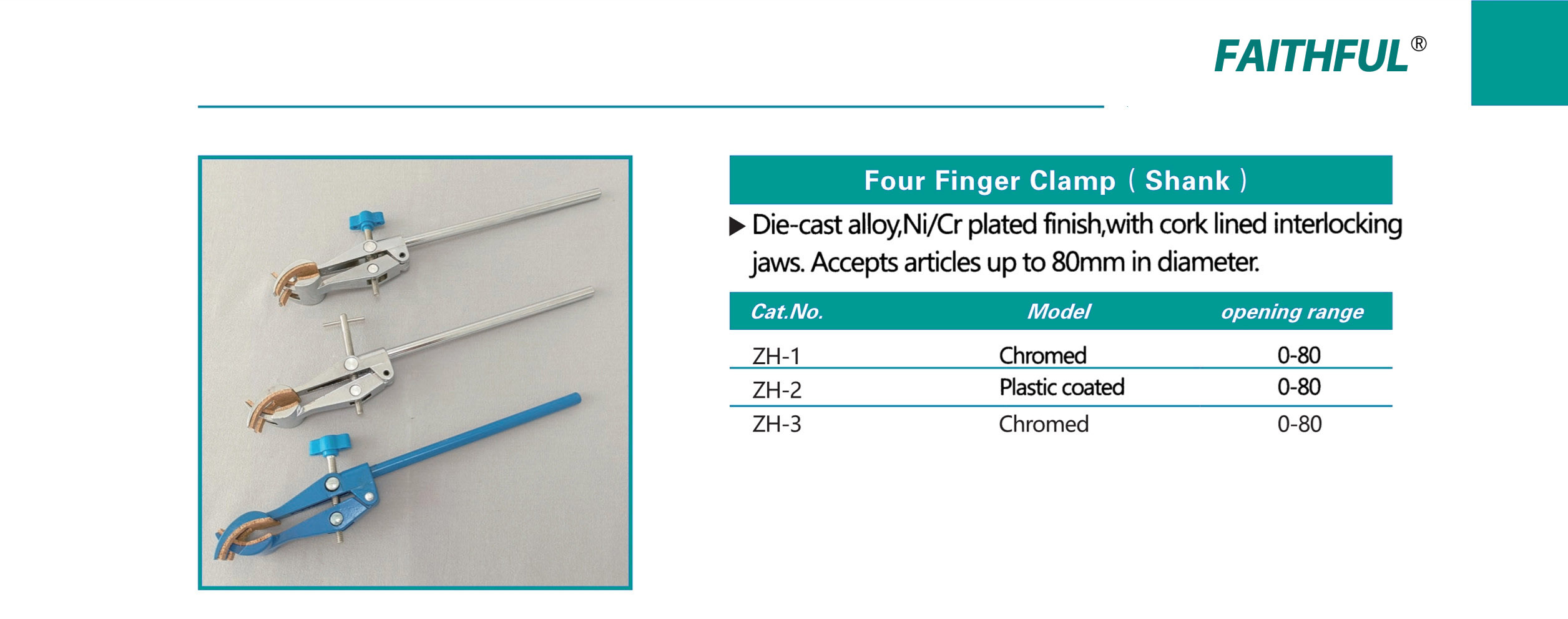 Accesorios de laboratorio Clamp-ZH-1 ZH-2 ZH-3